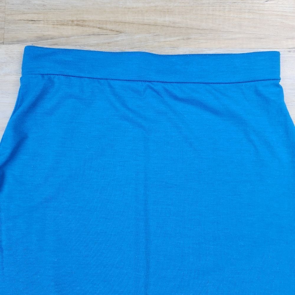 🍑Ambiance Apparel Teal Stretch Maxi Skirt Medium - Picture 3 of 8